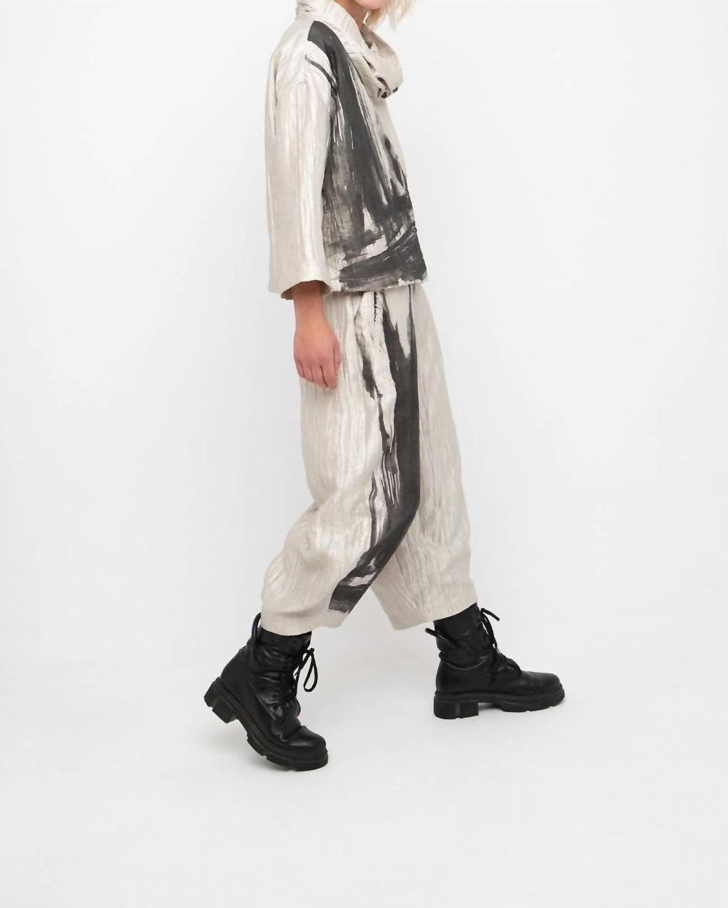 Ozai N Ku - Artistic Button Front Blouse Jacket