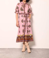 maude vivante Remi Midi Dress in floral motifs - women's dress