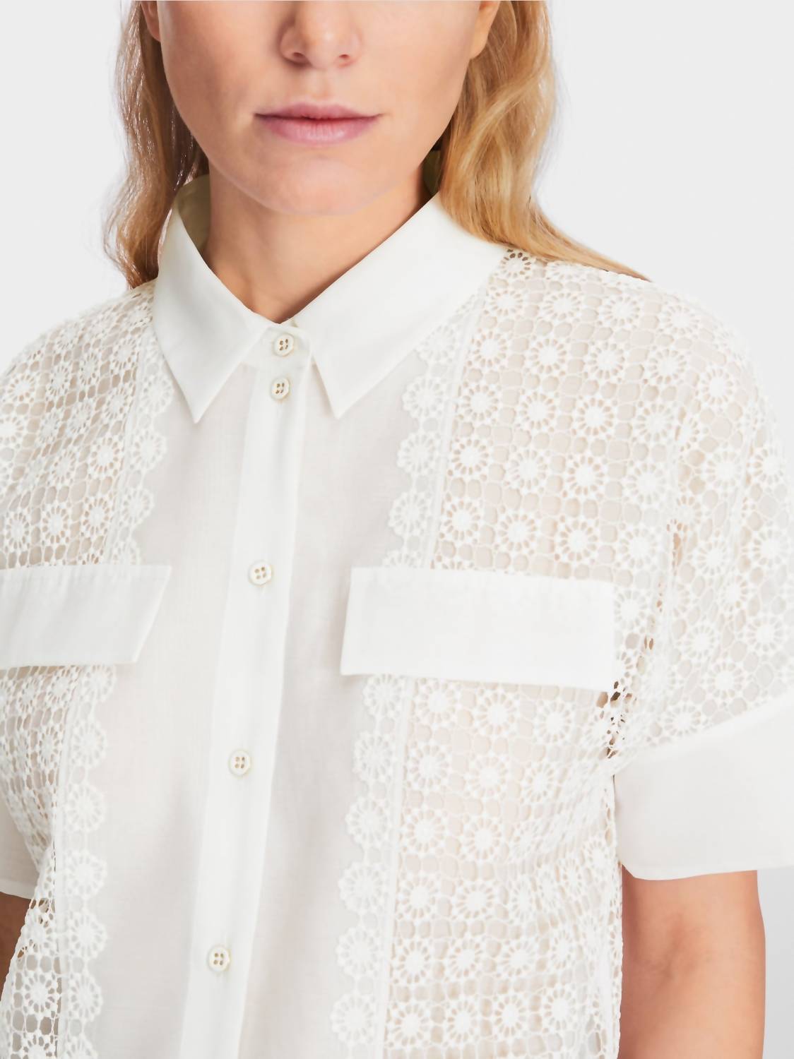 Marc Cain - Lace Blouse In Boxy Cut