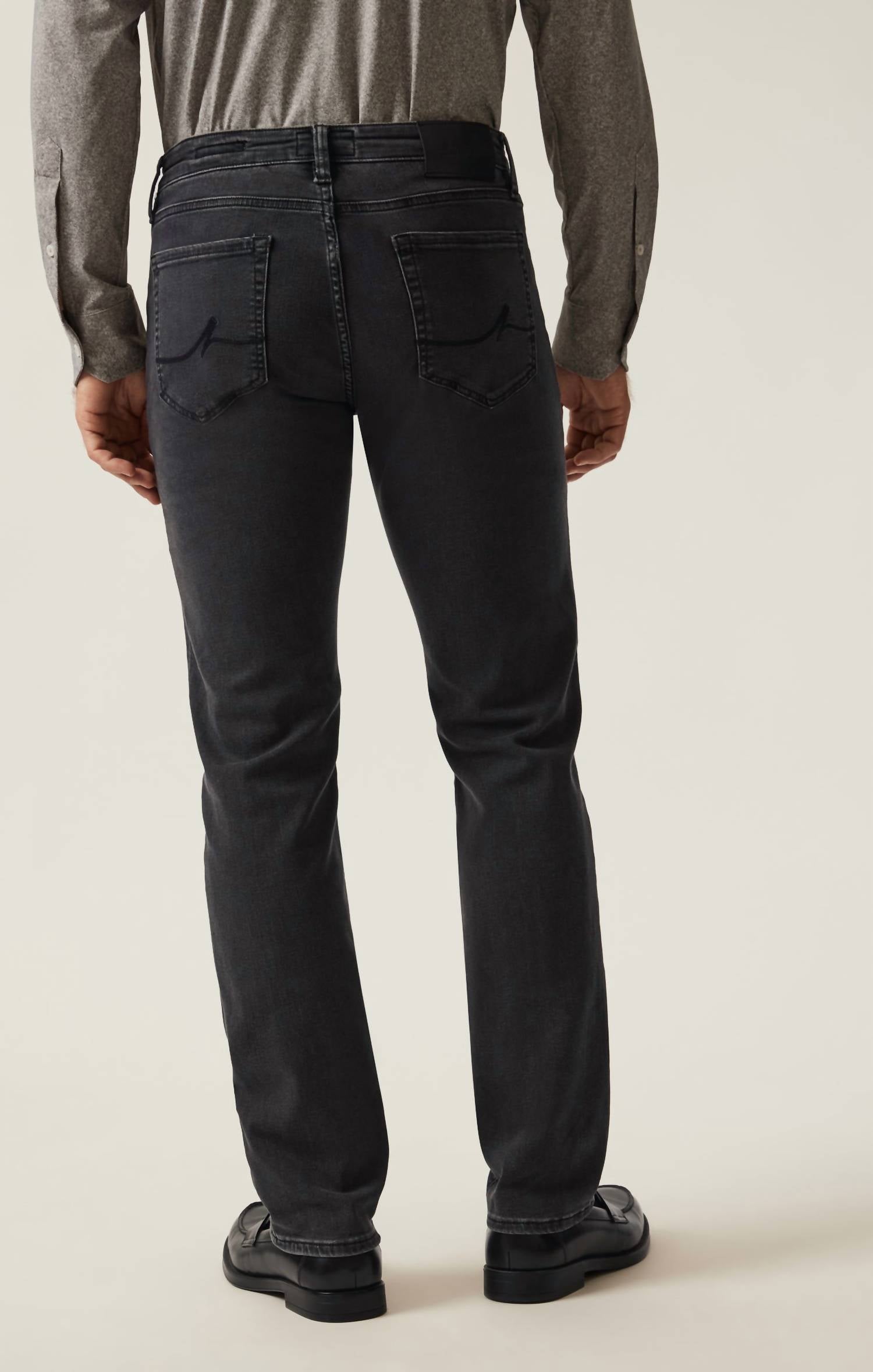 34 Heritage Courage Straight Leg Jeans in smoke brushed urban - men's jeans - detail view