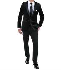 Mark Of Distinction - Luxor Velvet Peak Lapel Formal Blazer