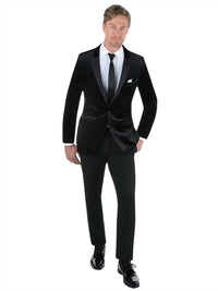 Mark Of Distinction - Luxor Velvet Peak Lapel Formal Blazer