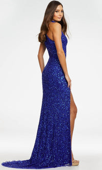 Ashleylauren - Sequin Halter Gown