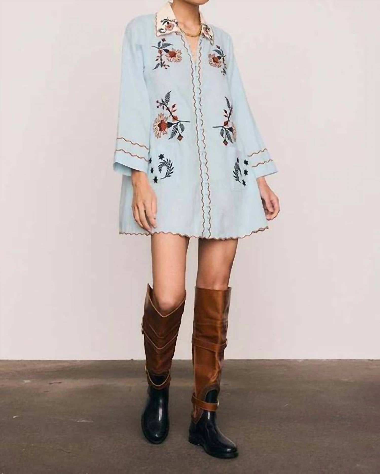 Bohemian Traders - Scallop Mini Dress