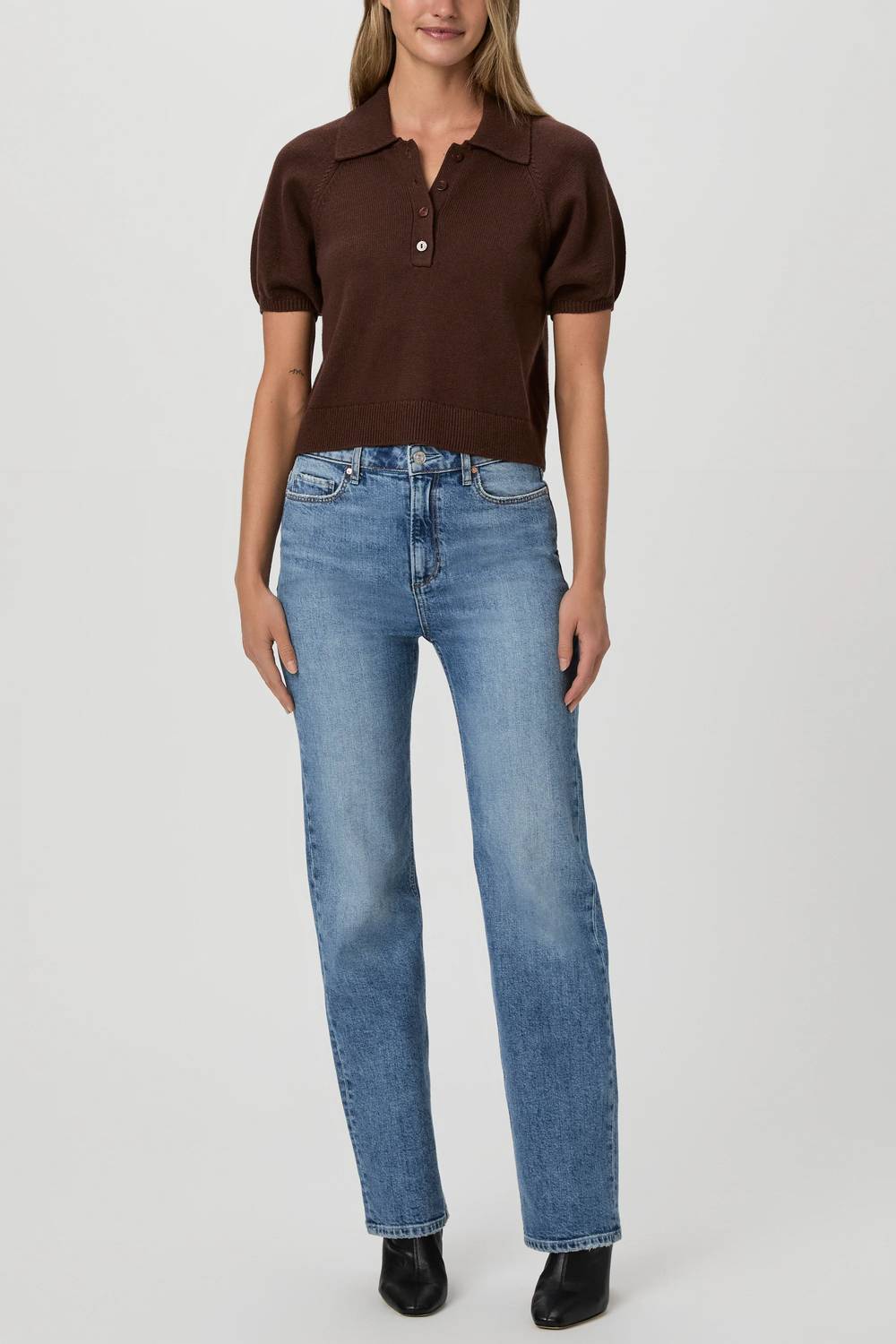 Paige - Birch Polo Sweater