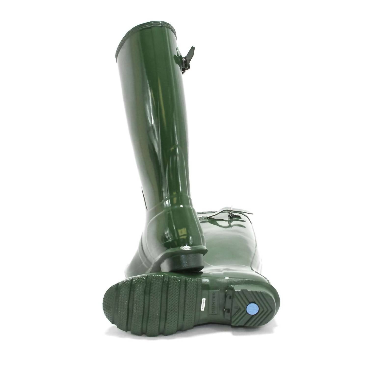 HUNTER Women's Original Tall Gloss Rain Boots in hunter green - women's shoe - view 7