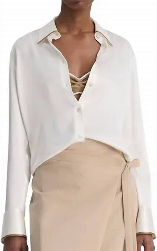 Vince - Silk Tipped Long Sleeve Blouse