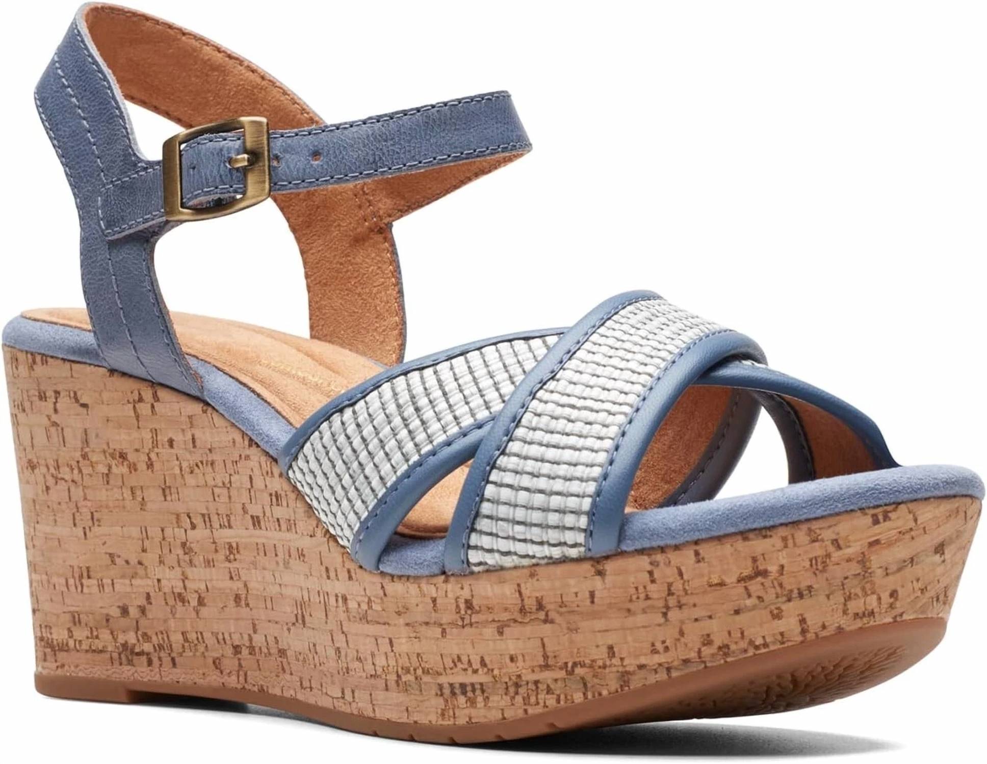 Clarks - Women's Elleri Plum Wedge Sandal