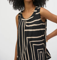 Joseph Ribkoff - Silky Knit Geometric Pint Sleeveless Top
