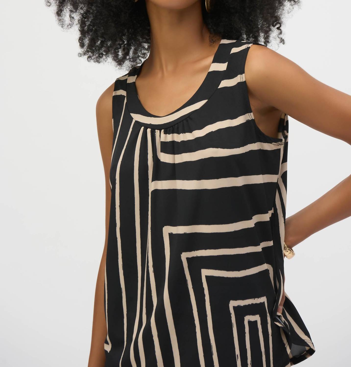 Joseph Ribkoff - Silky Knit Geometric Pint Sleeveless Top