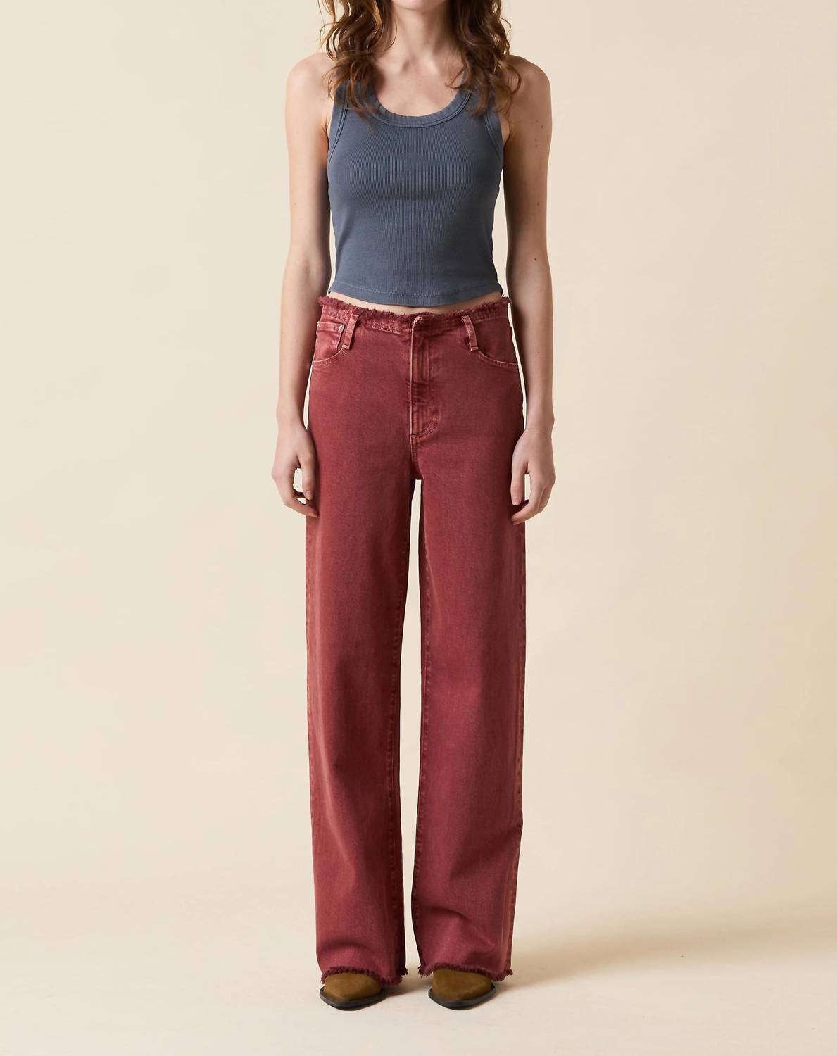 Le Jean - Fray Waist Column Jeans