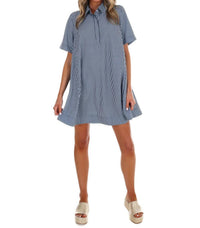Day + Moon - Women's Up For Anything Striped Shirt Dress