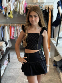 If So - Quilted Ruffle Skort Skirt
