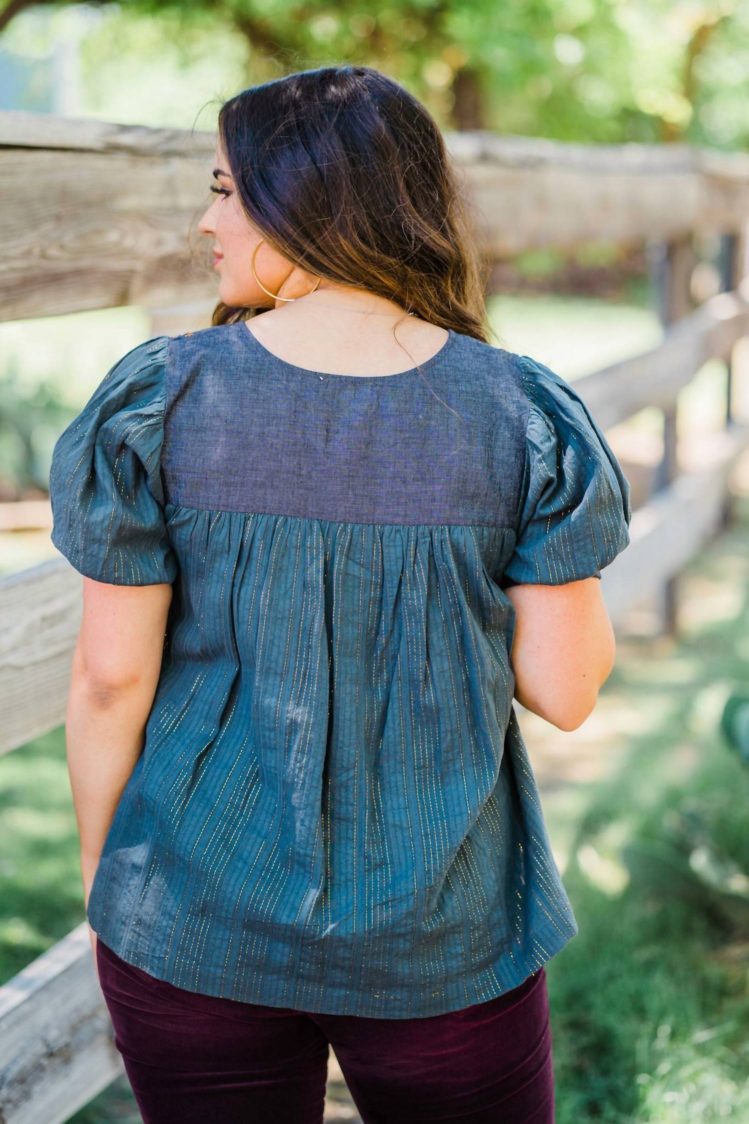 Layerz Clothing - Floral Embroidered Short Sleeve Top