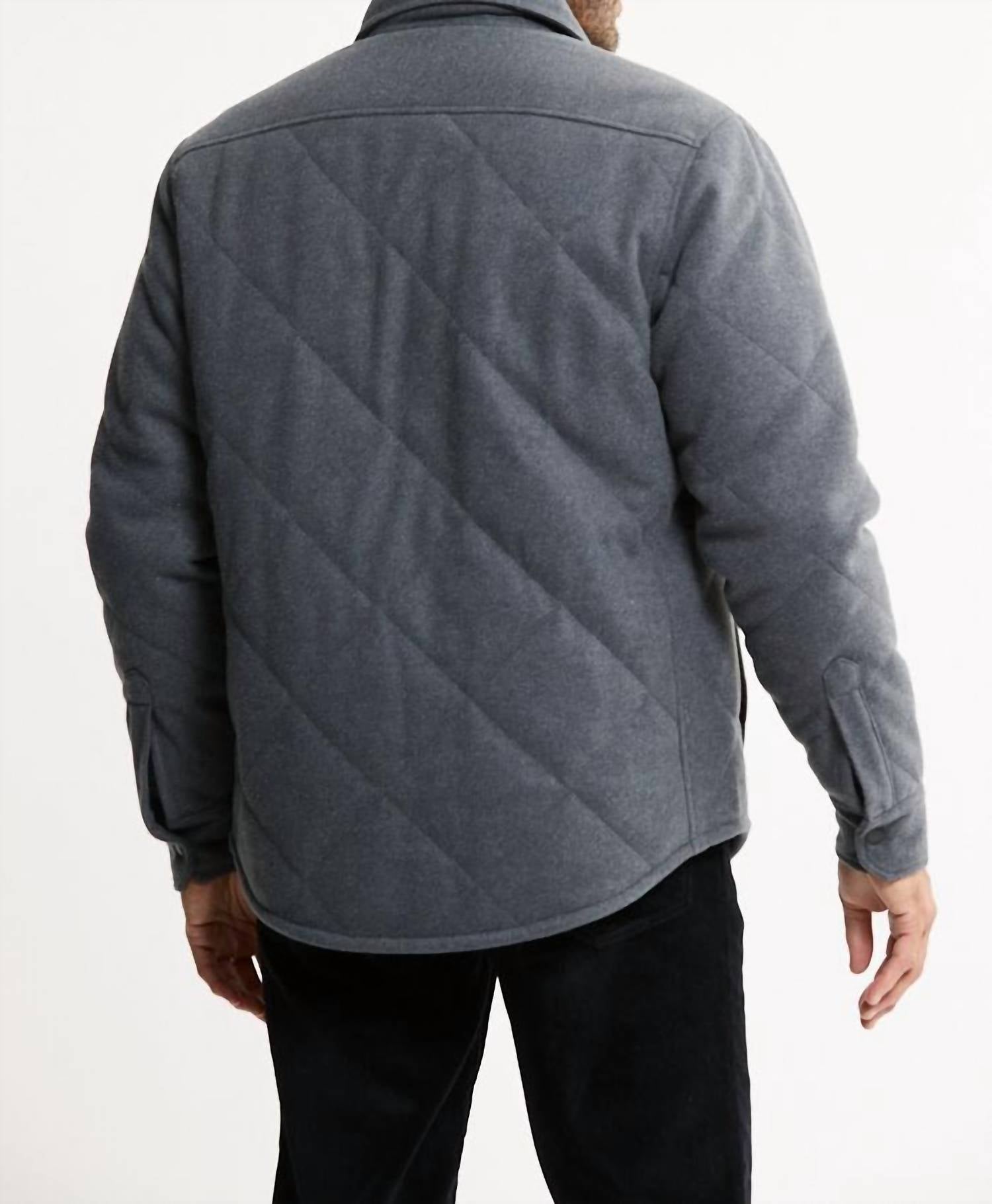 Jachs New York - Quilted Brushed Knit Shirt Jacket