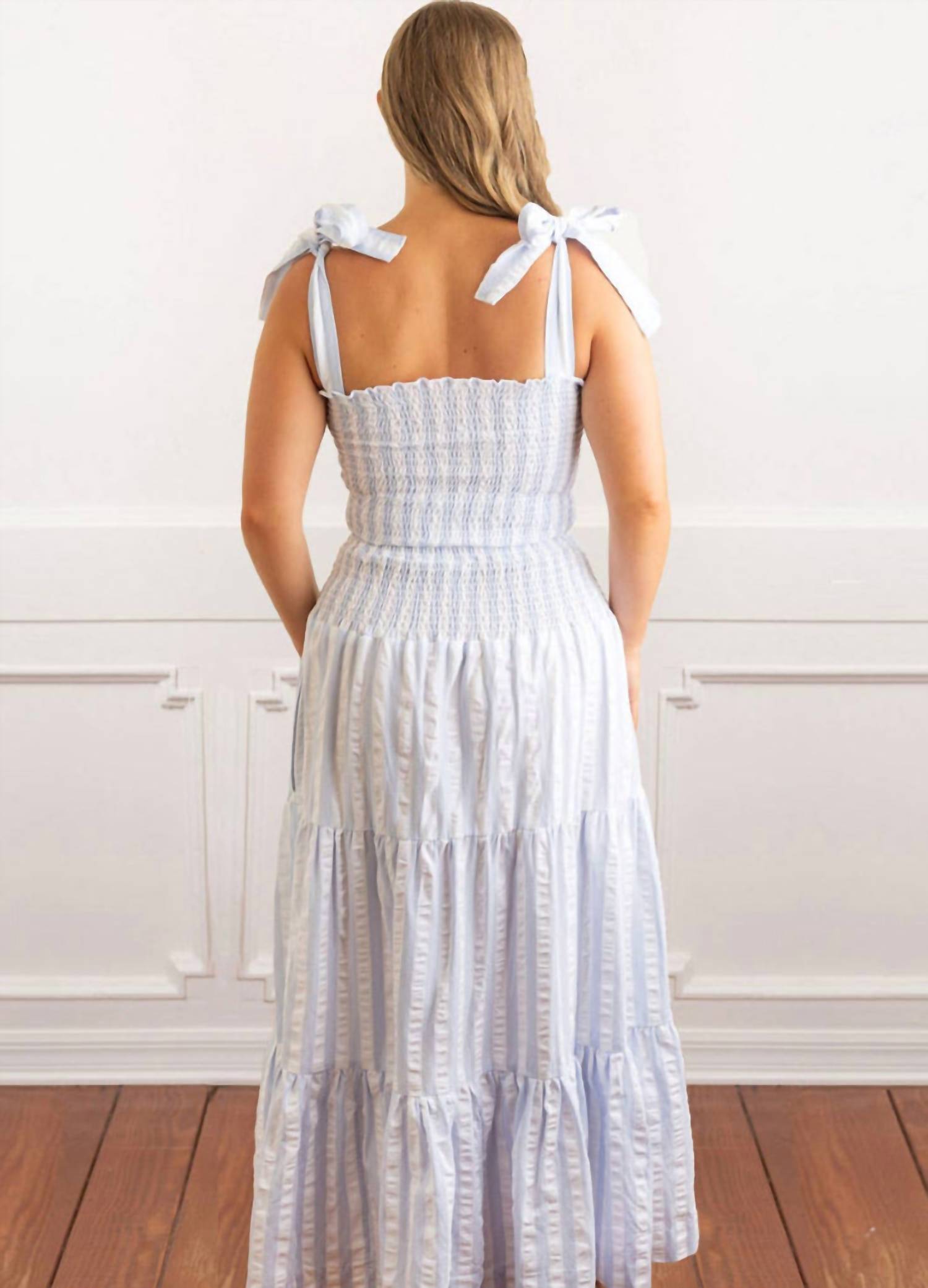8 Oak Lane - Smocked Tie Top And Skirt Set