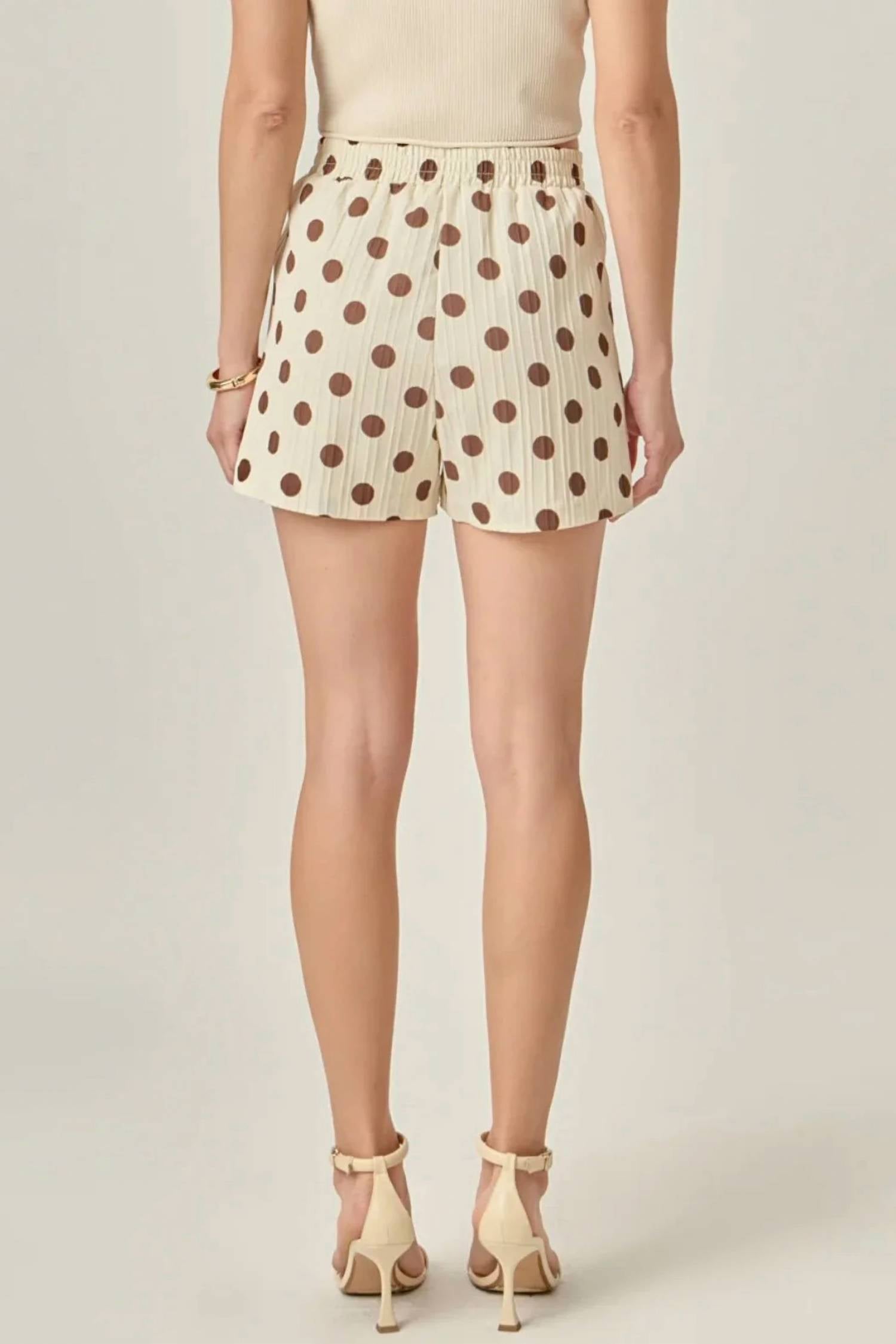 English Factory - Textured Polka Dot Shorts