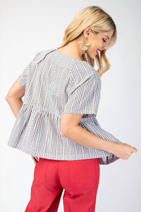 Gigio - Short Sleeve Babydoll Top