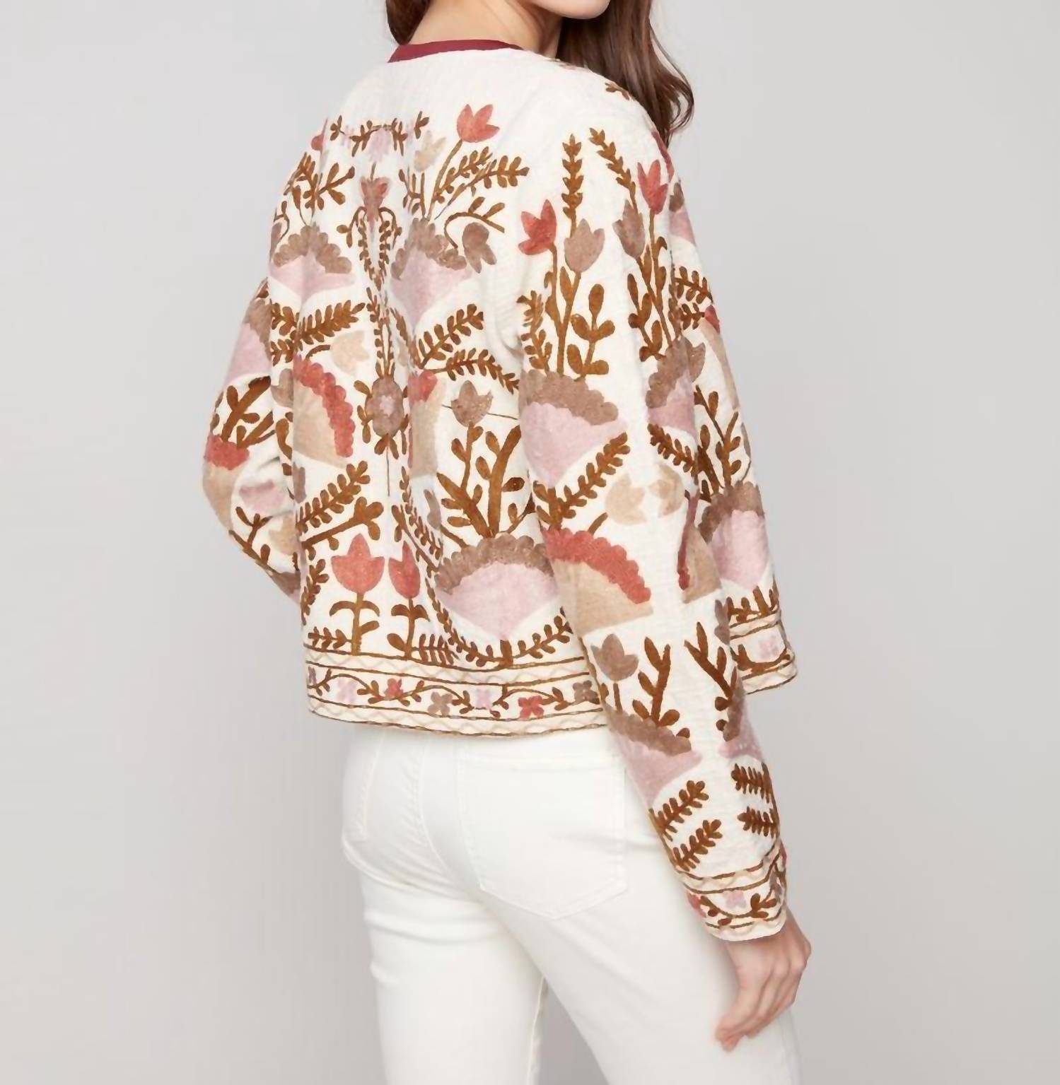 CHARLIE B Embroidered Jacket in ceremony - women's jacket - detail view