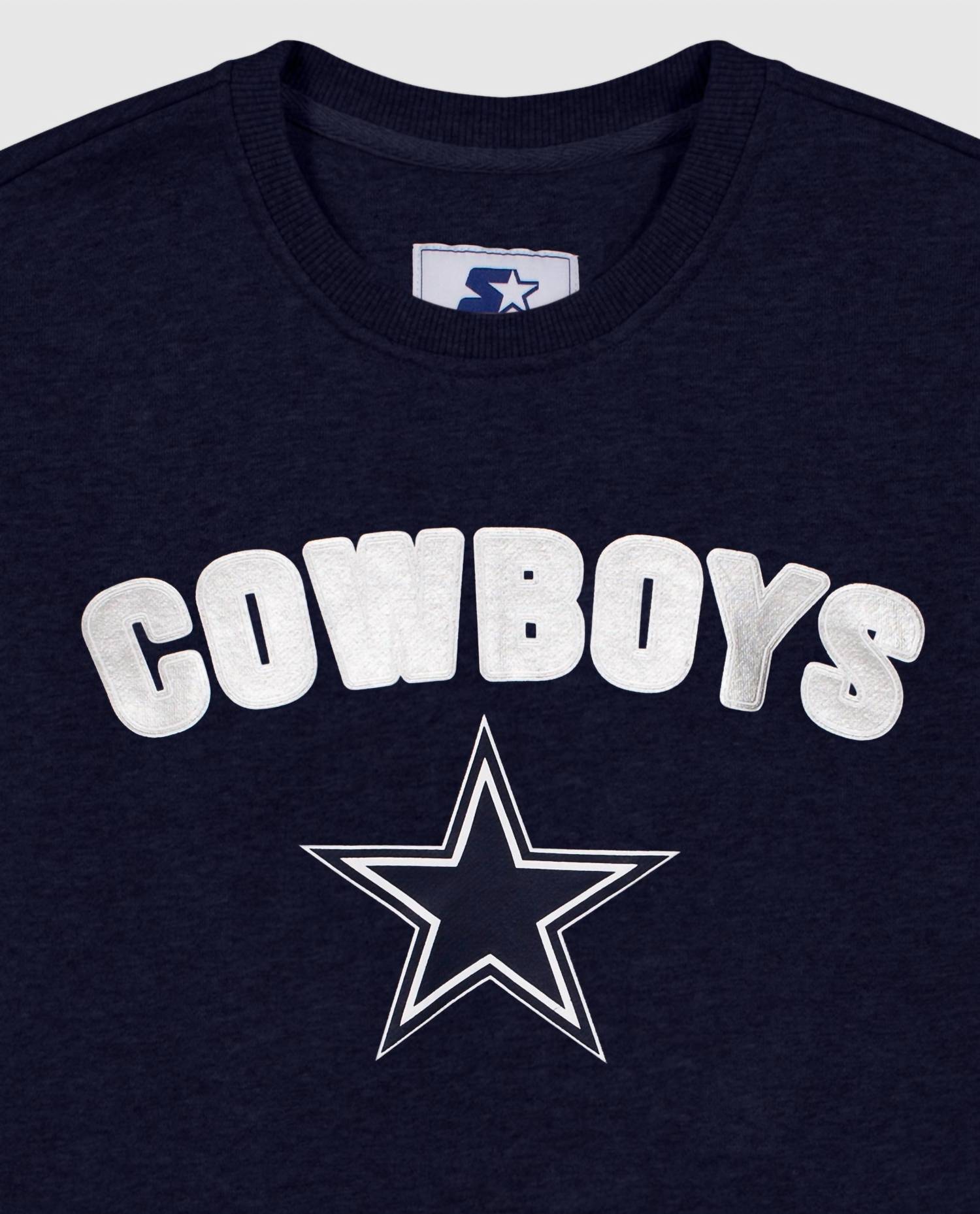 Starter - Men's Dallas Cowboys Long Sleeve Crew Neck Shirt