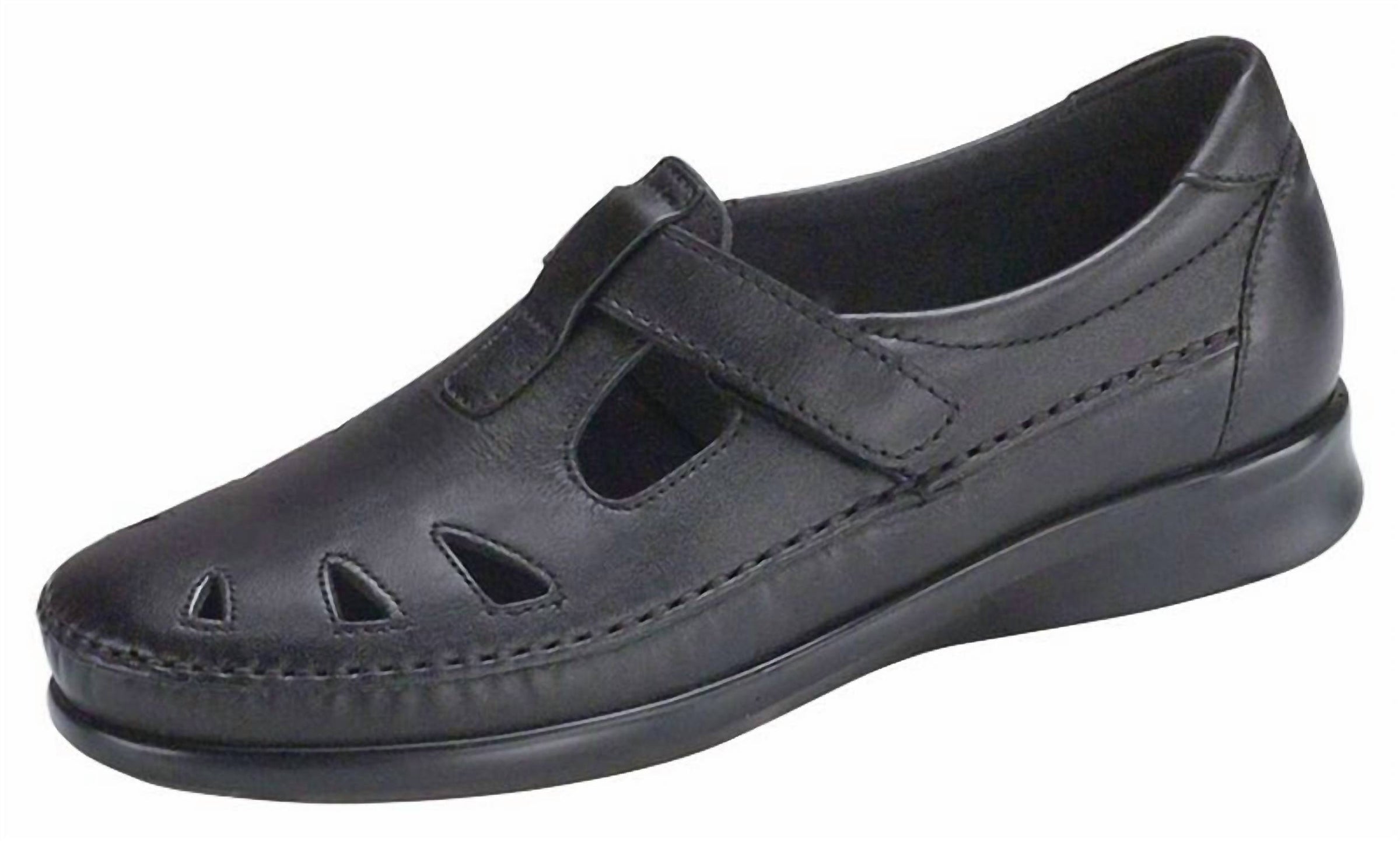 SAS Women's Roamer Slip On Loafer in black - women's flats - detail view