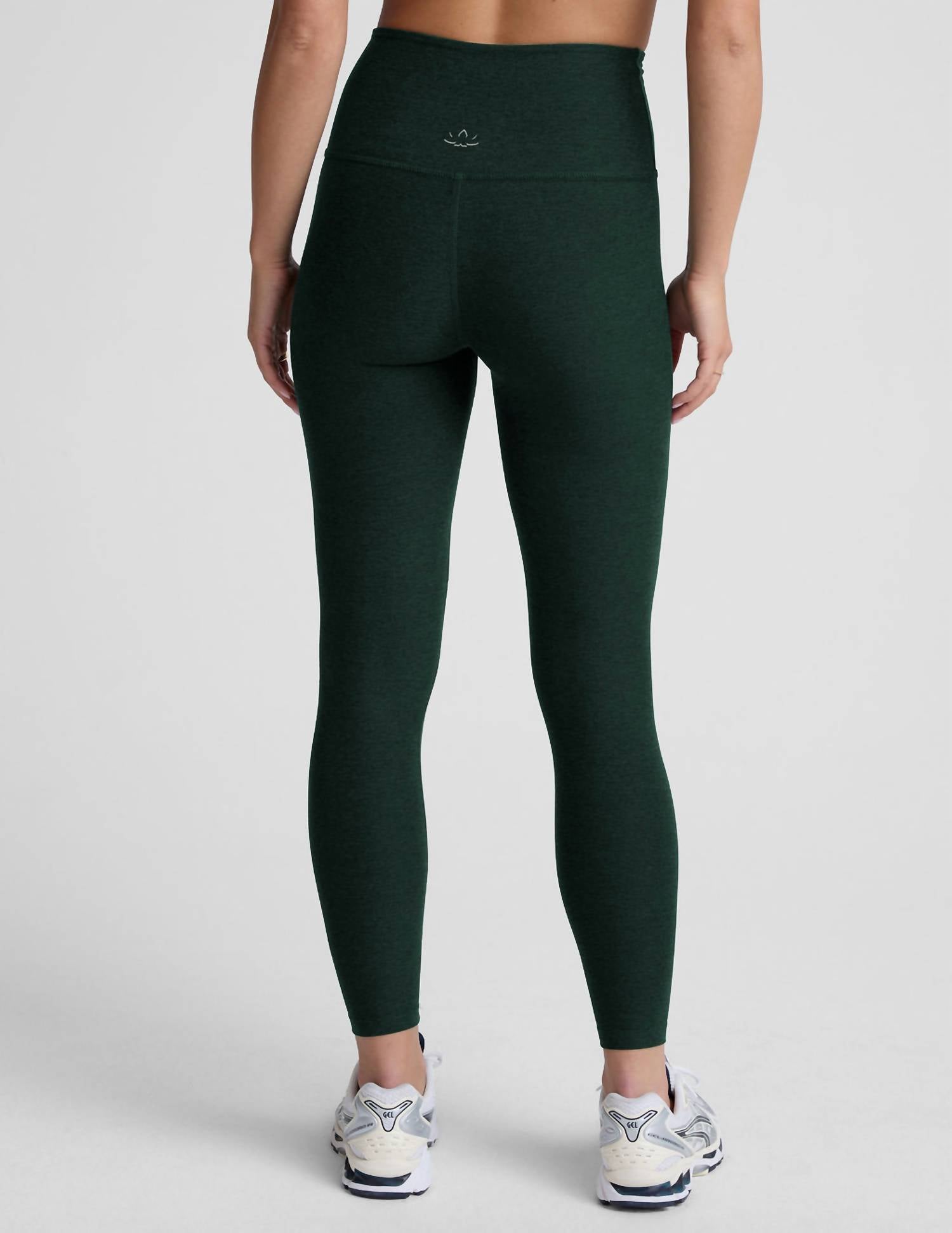 BEYOND YOGA Spacedye Go Pocket Midi Legging in dark spruce green heather - women's pants - alternate view
