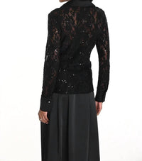 Frank Lyman - Lina Lace And Sparkle Long Sleeve Blouse