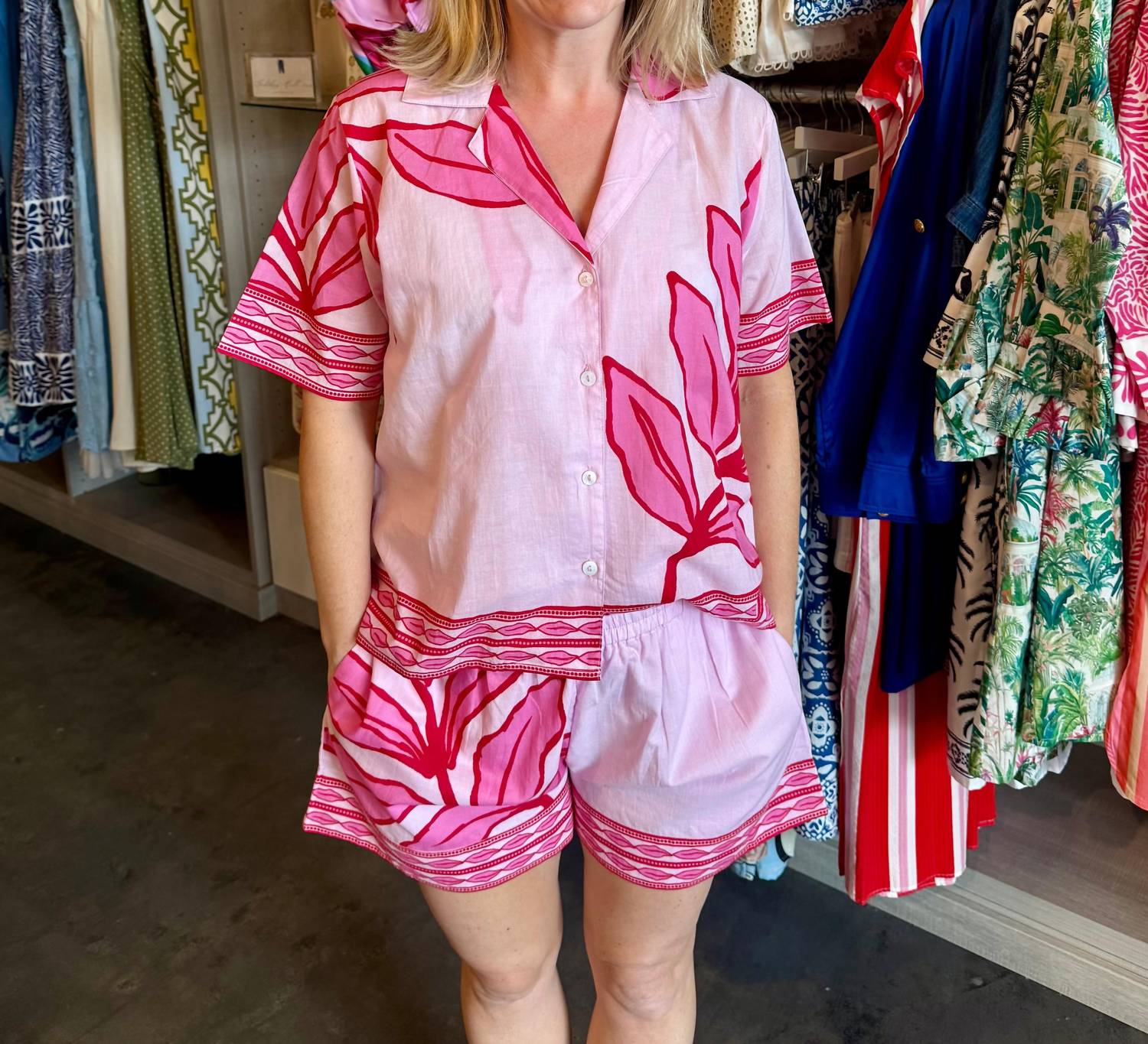Bindu Isadora Short in pink elephant - women's shorts - alternate view