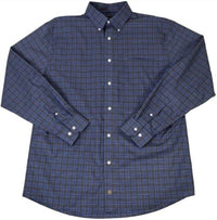 F/X Fusion Men's Long Sleeve Multi Check Top in blue - men's long sleeve top