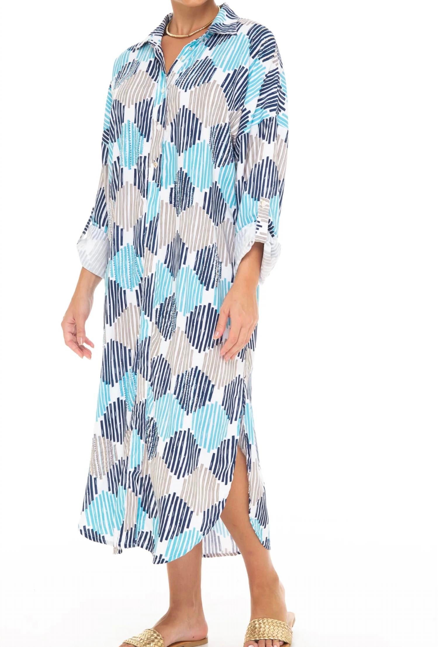 SKEMO Women's Shirt Dress in mosaic - women's dress