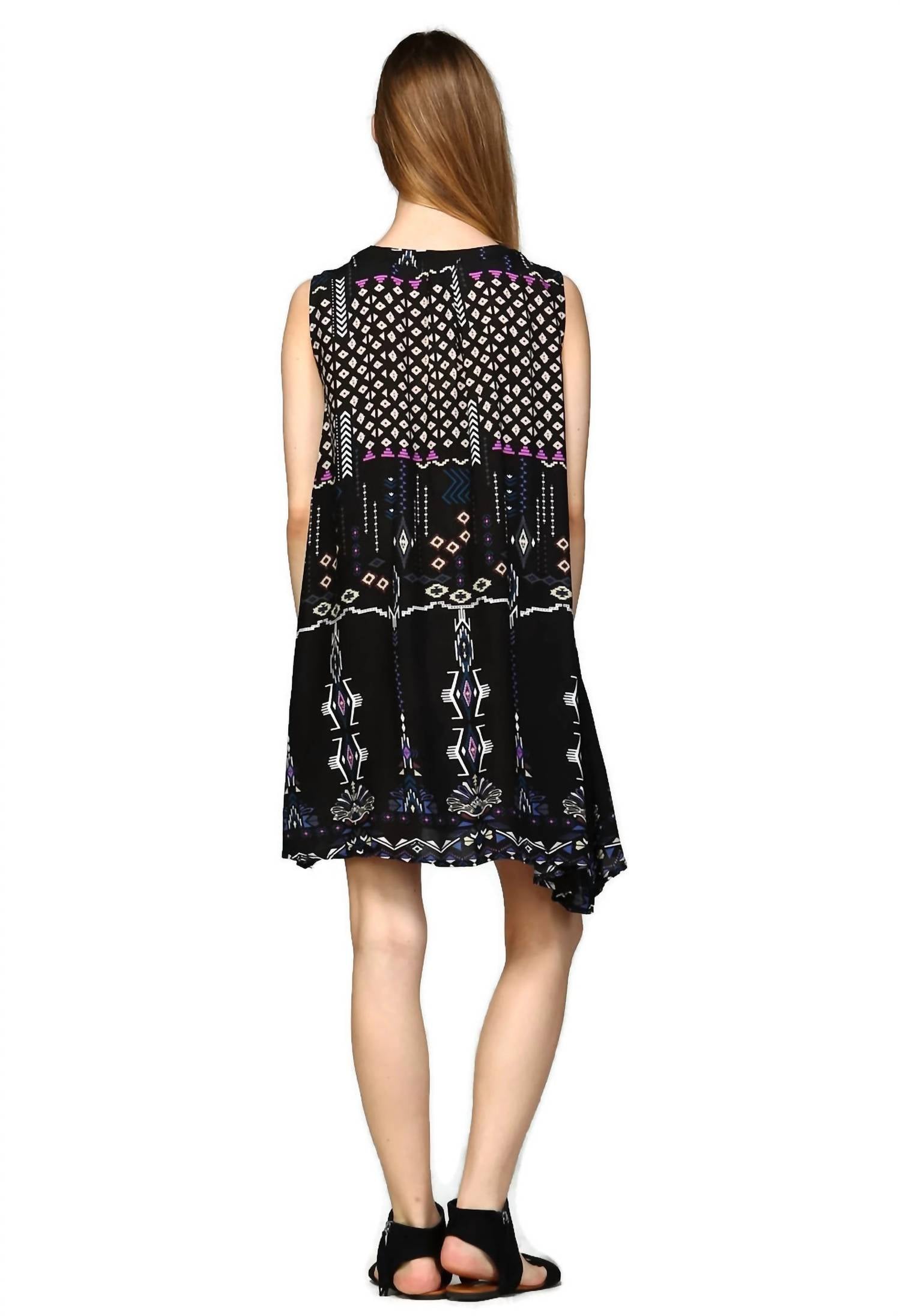 Velzera - Sleeveless Keyhole Mini Dress
