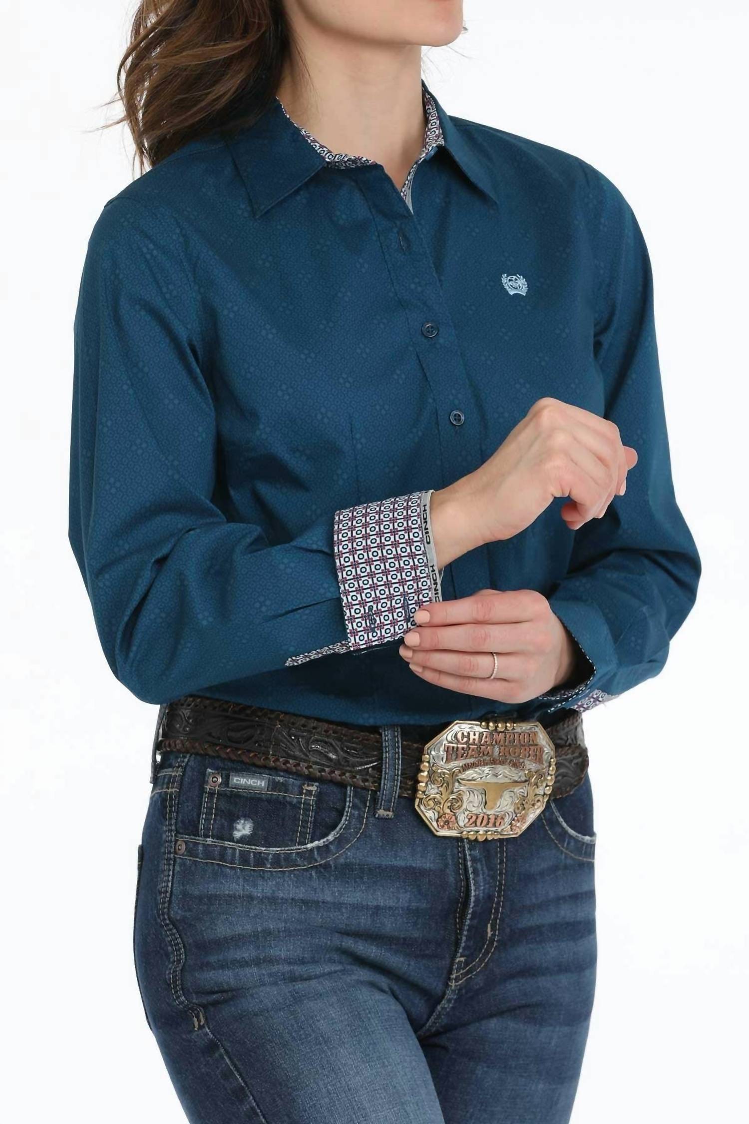 Cinch - Stretch Printed Button Down Shirt