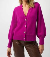 Joseph Ribkoff - Shona Sweater Knit Cardigan With Puff Sleeves