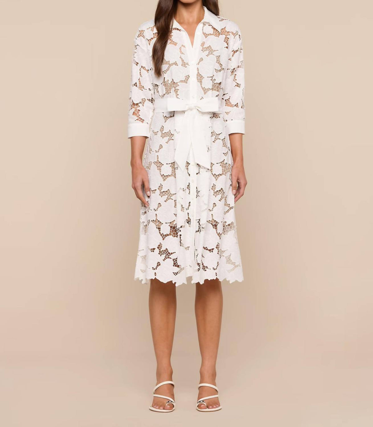 L'Agence - May Eyelet Shirt Dress