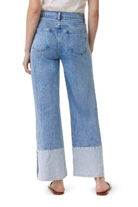 Habitual - Contrast Hem High Waist Wide Leg Jeans