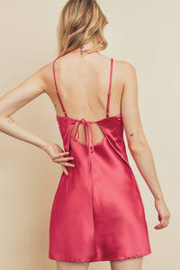 Dress Forum - Sleeveless Satin Mini Dress