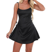 Lena - Darling Details 3D Bow Satin Mini Dress