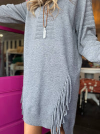 Heathmoor - Fringe Front Sweater Dress
