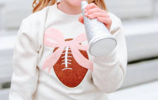 Sweet Wink - Girl's Coquette Football Patch Sweatshirt