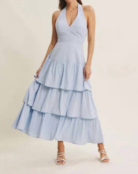 In February - Bridal Moment Cascade Tiered Ruffles Maxi Dress