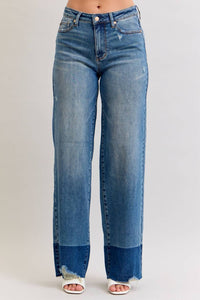 Judy Blue High Rise Column Straight Leg Jean in blue - women's jeans