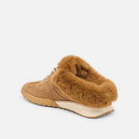 Dolce Vita Women's Izzey Plush Sneakers in light brown suede - women's sneaker - alternate view
