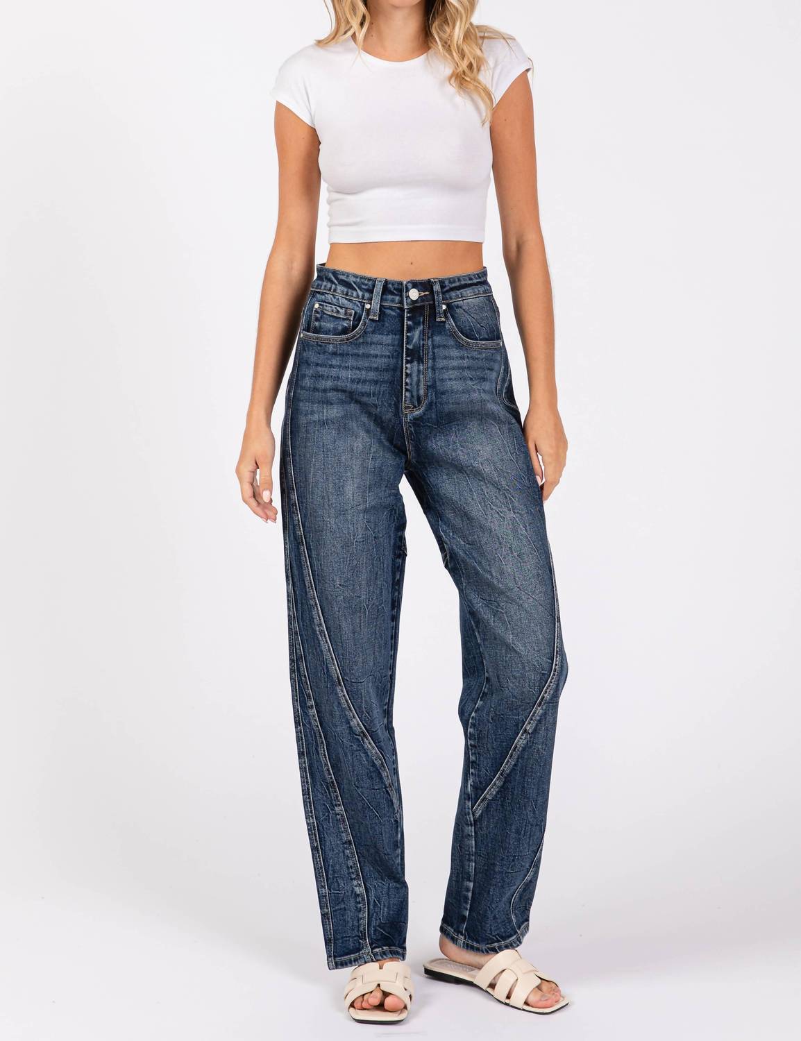 Petra153 - Grace High Rise Comfort Barrel Jeans