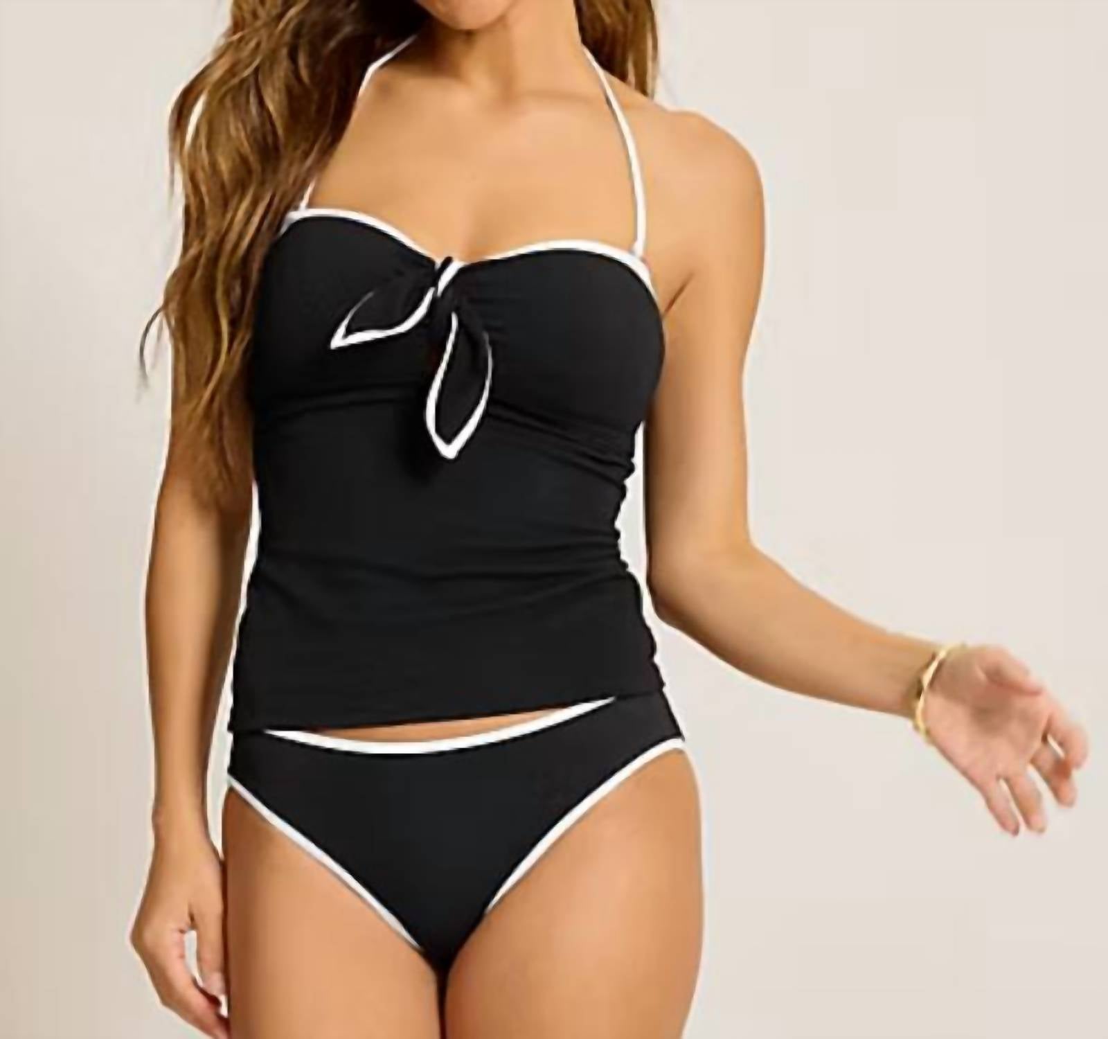 Tommy Bahama - Island Cays Cabana Tie-Front Bandeau Tankini Set