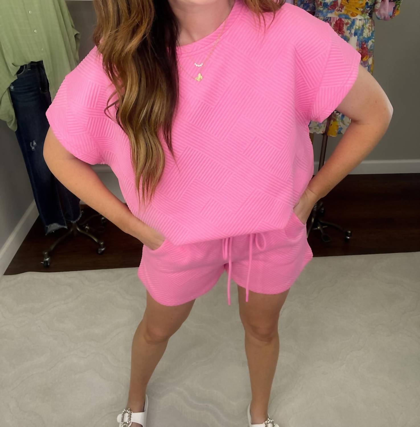 See And Be Seen - Call My Jet Textured Top