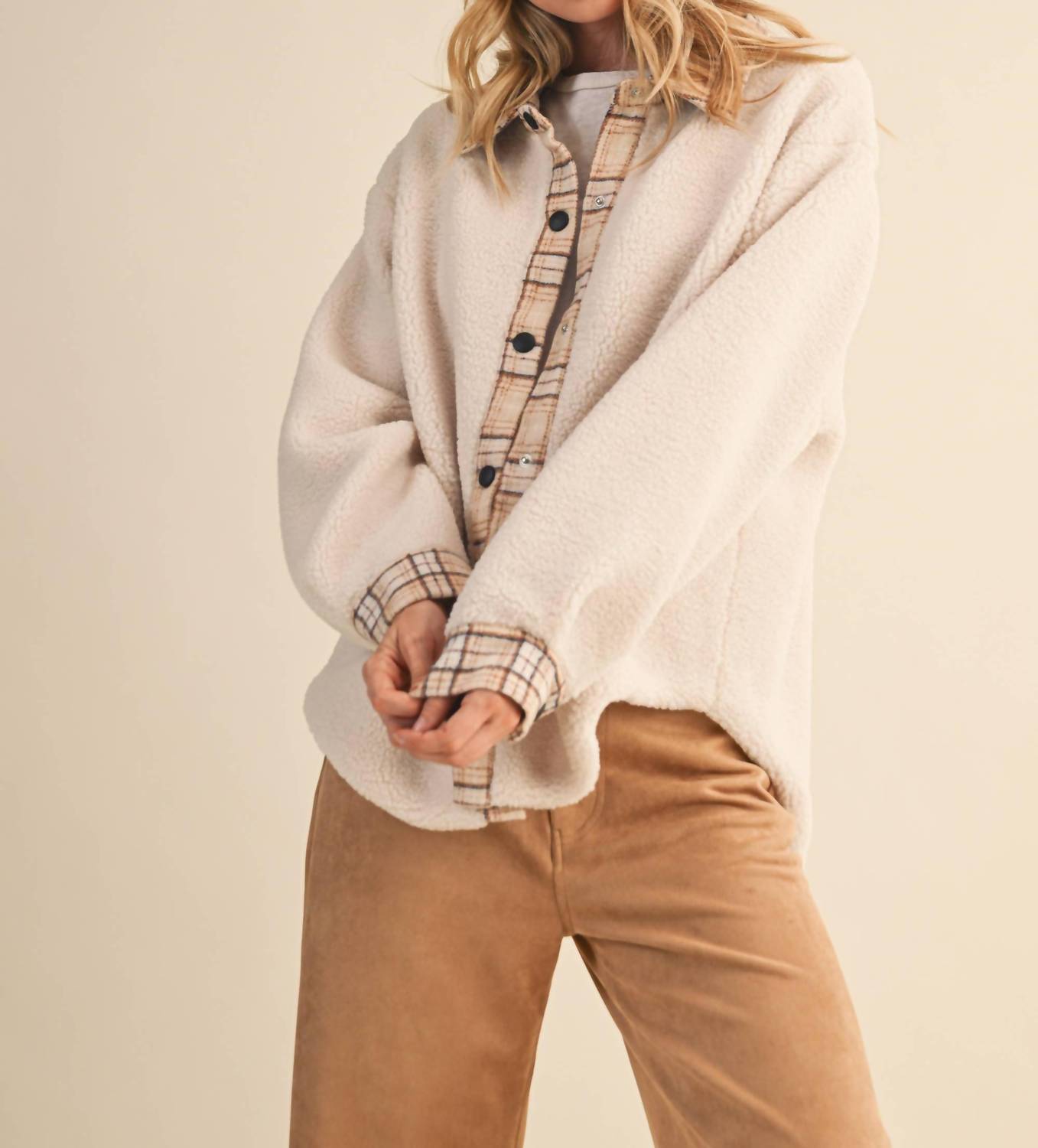 Klesis - Austin Plaid Contrast Sherpa Jacket