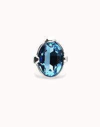 Unode50 - Women's Oval Faceted Crystal Ring