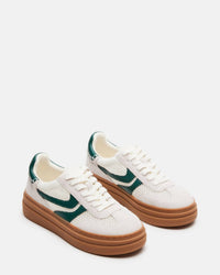 STEVE MADDEN Women's Dodge Sneaker Shoe in white green - women's sneaker