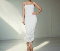 Melrose With Love - Ruched Midi Bodycon Dress