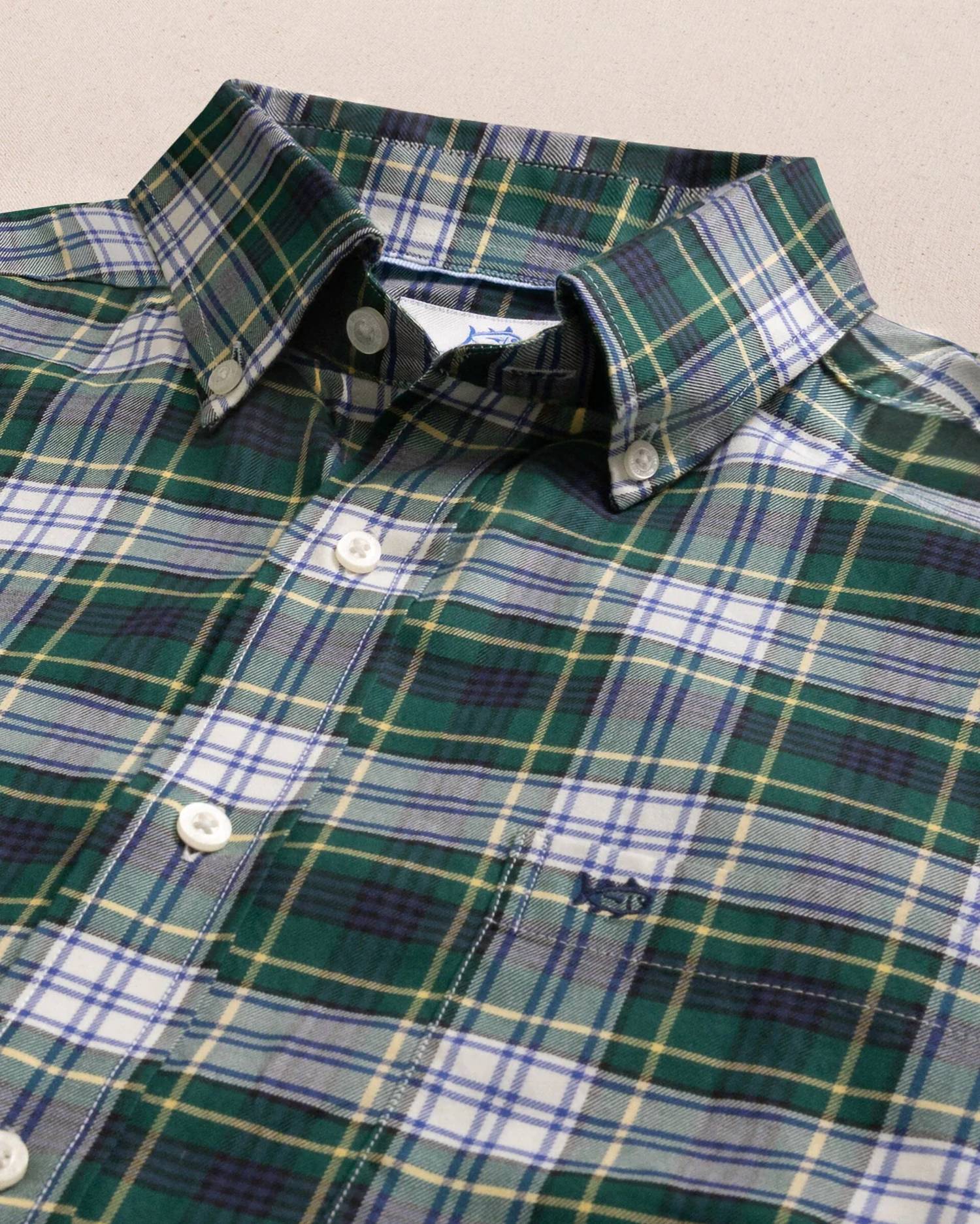 SOUTHERN TIDE Gordon Tartan Skipjack Sport Shirt in salt meadow 1 - men's shirt - view 5